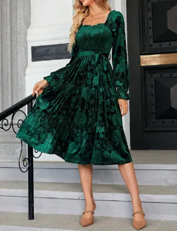 Rochie medie Simplee, verde