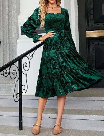 Rochie medie Simplee, verde