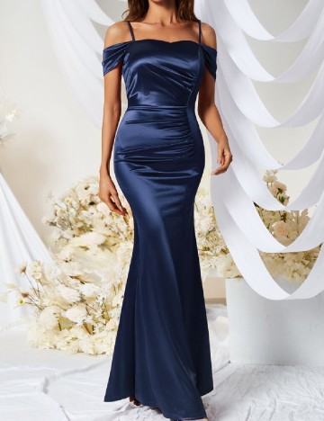 Rochie lunga MUXXN, albastru