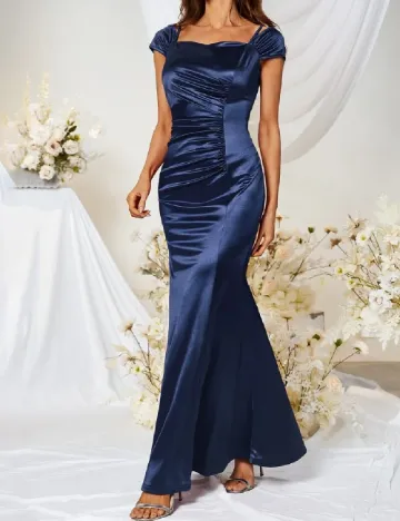 Rochie lunga MUXXN, albastru