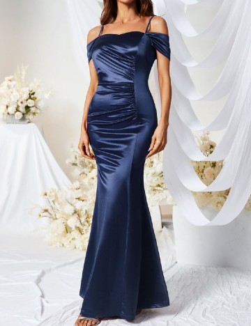 Rochie lunga MUXXN, albastru