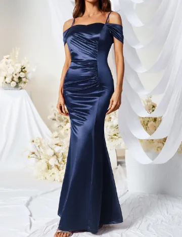 Rochie lunga MUXXN, albastru