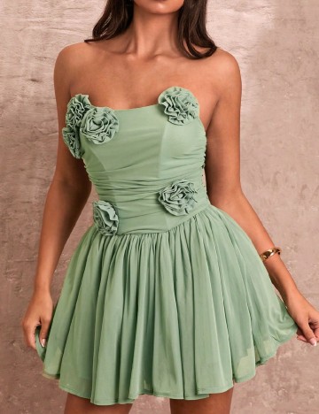 Rochie scurta SHEIN, verde