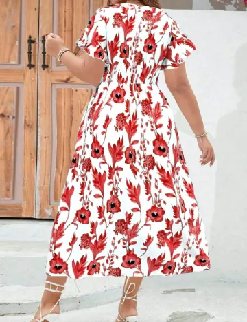 Rochie medie SHEIN CURVE, alb