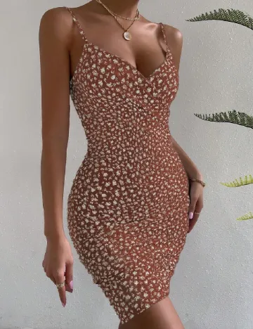 Rochie scurta SHEIN, maro