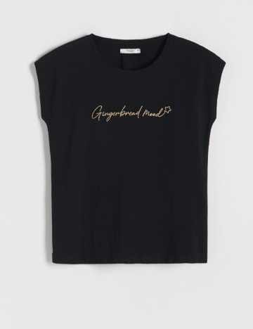 Tricou Reserved, negru