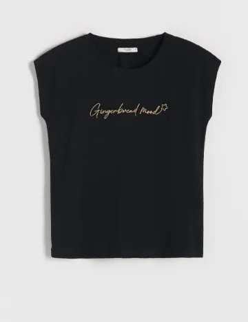 Tricou Reserved, negru