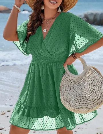 Rochie scurta SHEIN CURVE, verde