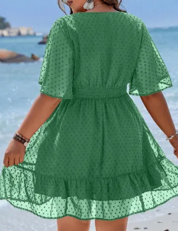 Rochie scurta SHEIN CURVE, verde