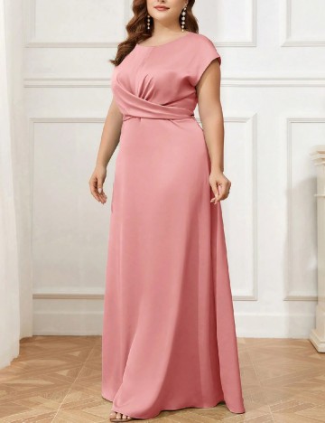Rochie lunga SHEIN CURVE, roz