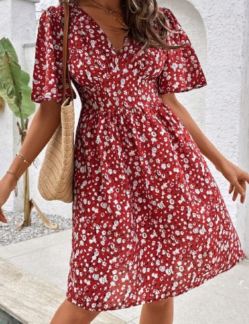 Rochie scurta SHEIN, rosu