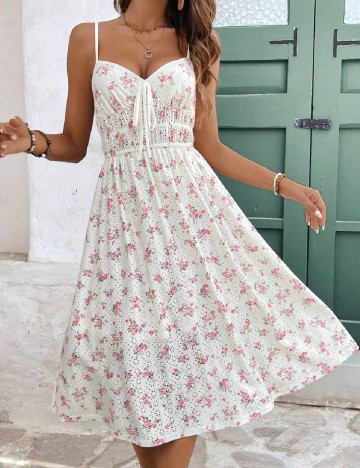 Rochie medie SHEIN, ecru