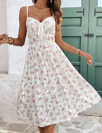 Rochie medie SHEIN, ecru