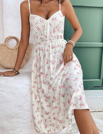 Rochie medie SHEIN, ecru