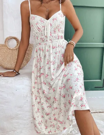 Rochie medie SHEIN, ecru