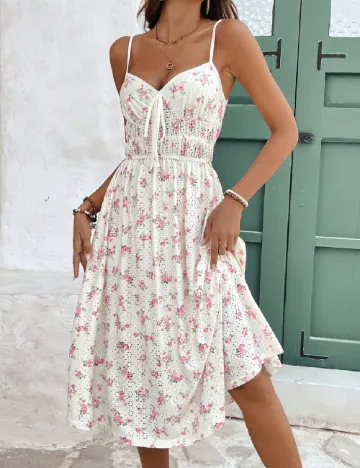 Rochie medie SHEIN, ecru