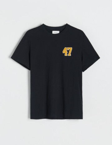 Tricou Reserved, negru