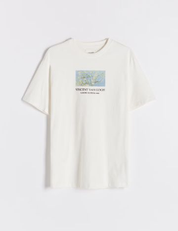Tricou Reserved, ecru