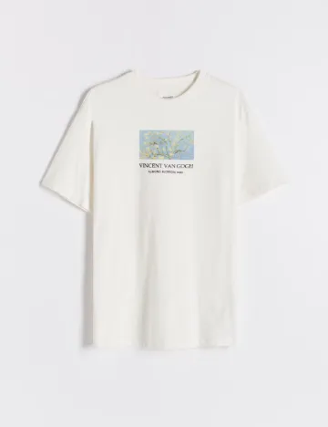 Tricou Reserved, ecru