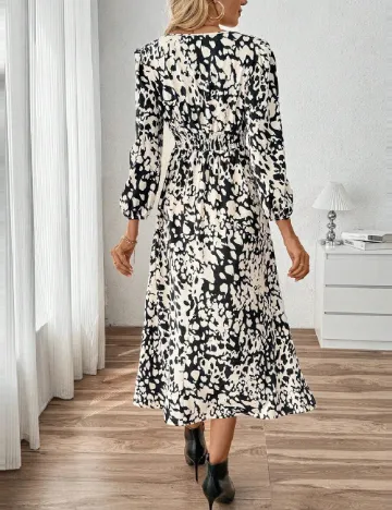 Rochie medie SHEIN, alb/negru