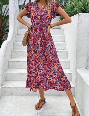 Rochie medie SHEIN, floral print