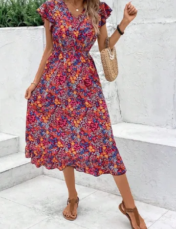 Rochie medie SHEIN, floral print