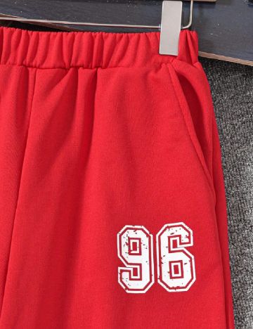 Pantaloni Shein Kids, rosu