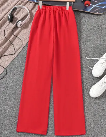 Pantaloni Shein Kids, rosu
