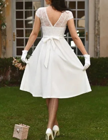 Rochie medie SHEIN, alb