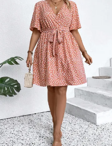 Rochie scurta SHEIN CURVE, roz
