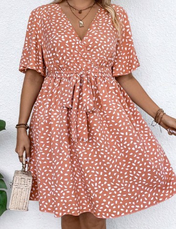 Rochie scurta SHEIN CURVE, roz