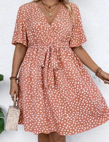 Rochie scurta SHEIN CURVE, roz