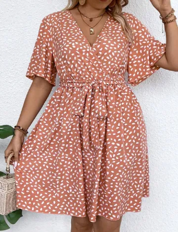 Rochie scurta SHEIN CURVE, roz