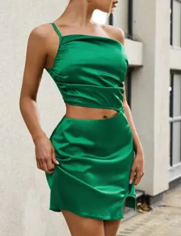 Rochie scurta SHEIN, verde