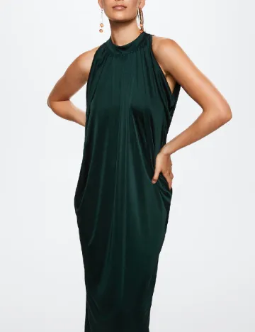 Rochie lunga Mango, verde inchis