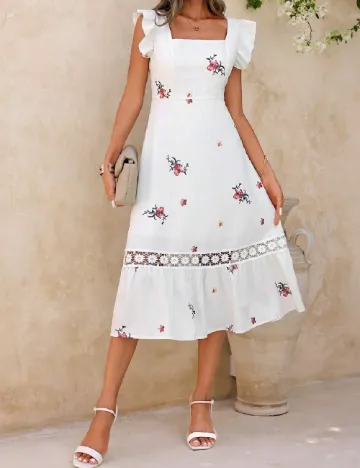 Rochie medie SHEIN, alb