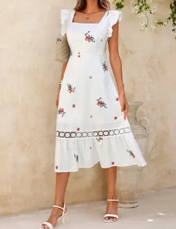 Rochie medie SHEIN, alb