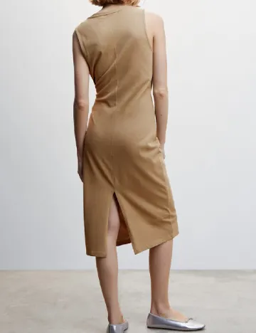 Rochie medie Mango, maro deschis