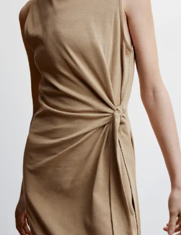 Rochie medie Mango, maro deschis