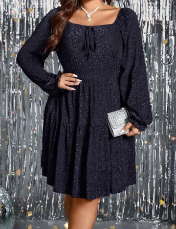 Rochie scurta SHEIN CURVE, bleumarin