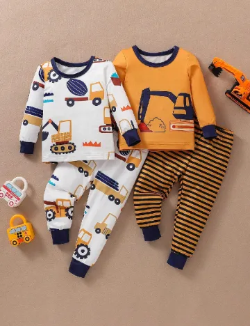 Set pijamale 2 bucati Shein Kids, mix culori