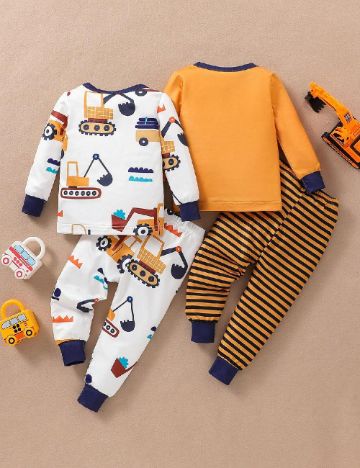 Set pijamale 2 bucati Shein Kids, mix culori