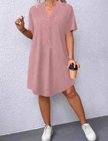 Rochie scurta SHEIN CURVE, roz