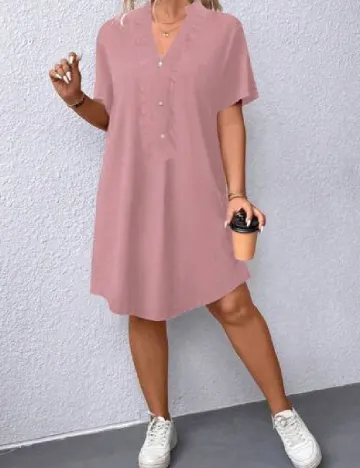 Rochie scurta SHEIN CURVE, roz