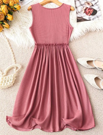 Rochie medie SHEIN CURVE, roz pudra
