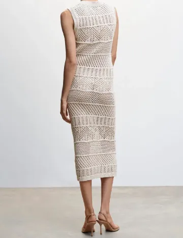 Rochie medie Mango, ecru