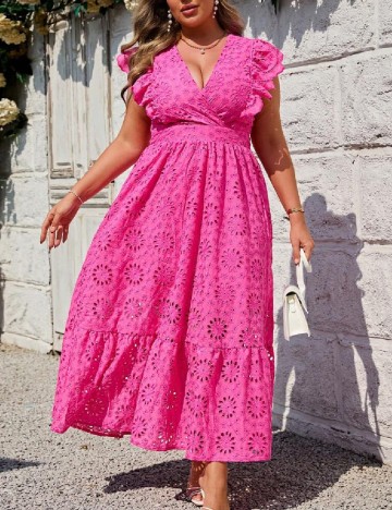 Rochie lunga SHEIN CURVE, roz