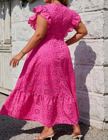 Rochie lunga SHEIN CURVE, roz