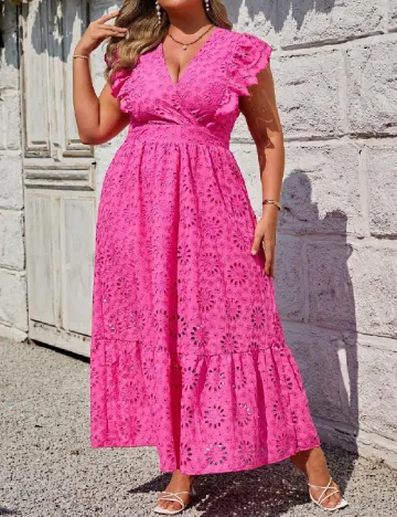 Rochie lunga SHEIN CURVE, roz