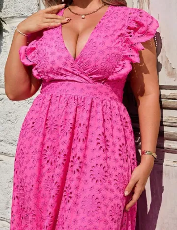 Rochie lunga SHEIN CURVE, roz
